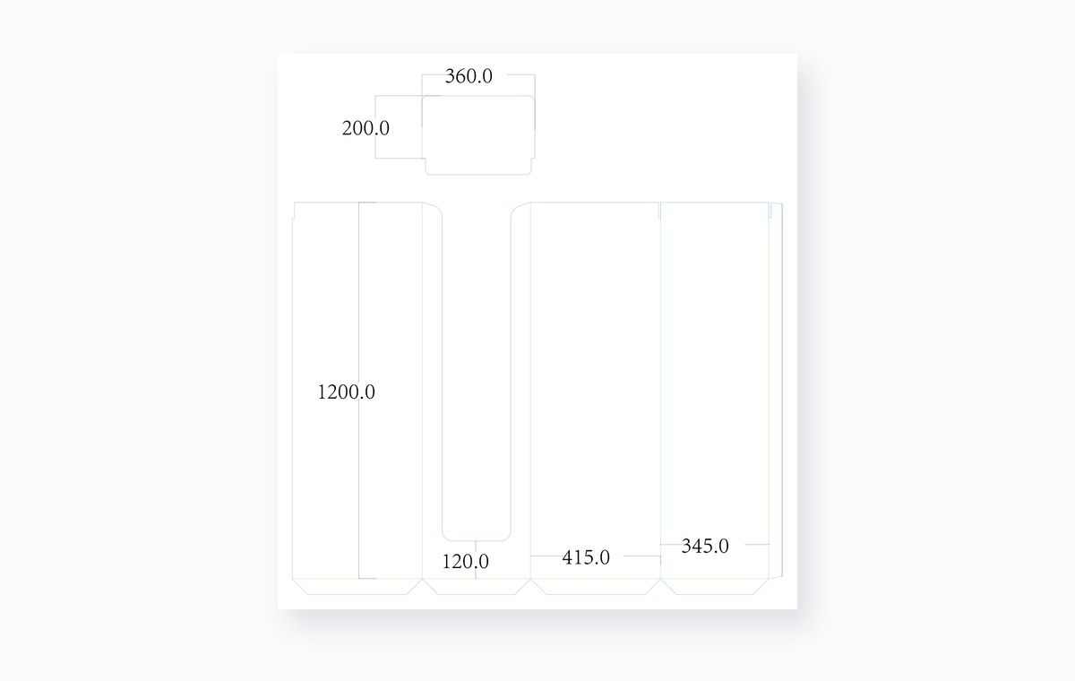 Holidaypacfactory Tube Display FSDU Dieline low-resolution member template preview