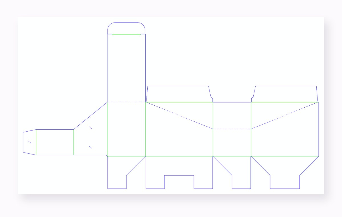 Holidaypacfactory Mailer Structure Dieline low-resolution member template preview