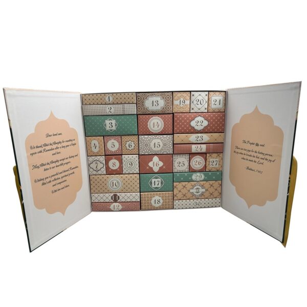 Holidaypacfactory wholesale Ramadan 30 day advent calendar gift box full canvas product image 3