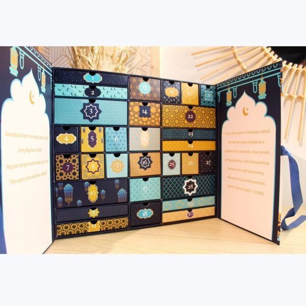Holidaypacfactory printed Ramadan 30 day advent calendar gift box full canvas product image 4