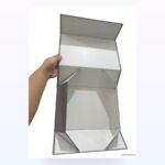 Holidaypacfactory gray magnetic folding paper gift box product photo 5