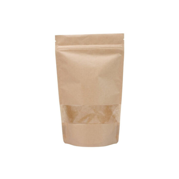 Holidaypacfactory compostable look kraft stand up pouches for zero waste refill stores product image 3