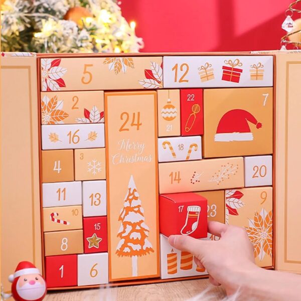 Holidaypacfactory kids mystery gift Christmas advent calendar paper box full canvas product image 4