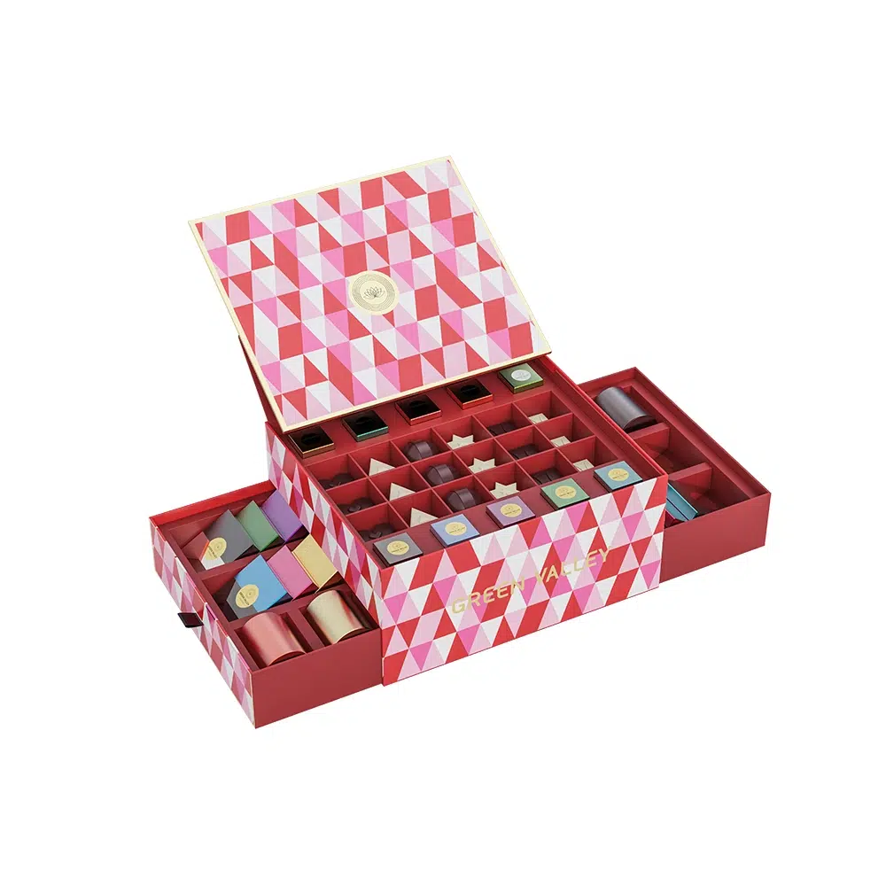 Holidaypacfactory festival magnetic drawer chocolate gift box packaging main product view