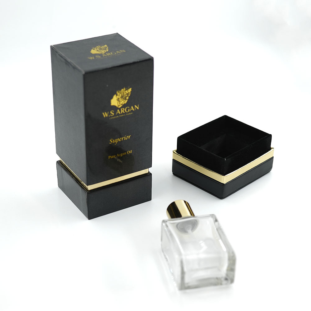 Holidaypacfactory black classic perfume box packaging main product view
