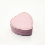 Holidaypacfactory pink heart shaped leather ring box packaging detail view 7