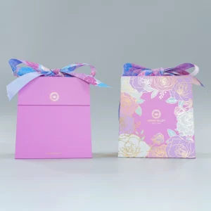 Holidaypacfactory purple chocolate gift bag shape box packaging product image 2