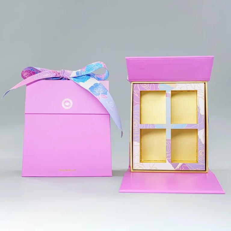 Holidaypacfactory purple chocolate gift bag shape box packaging product image 1