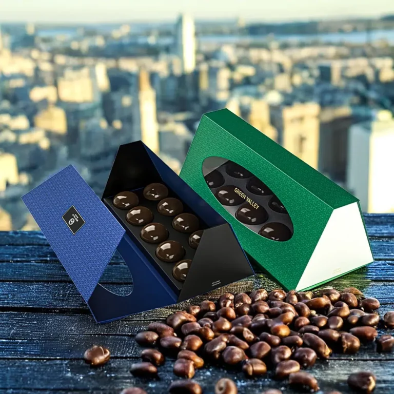 Holidaypacfactory triangle magnetic chocolate gift box packaging main product view