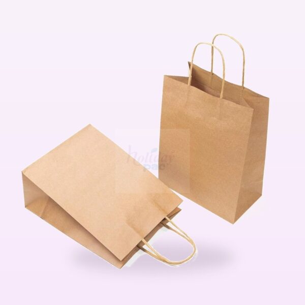 Holidaypacfactory large kraft carrier bags for grocery delivery full bleed pale purple product image 2