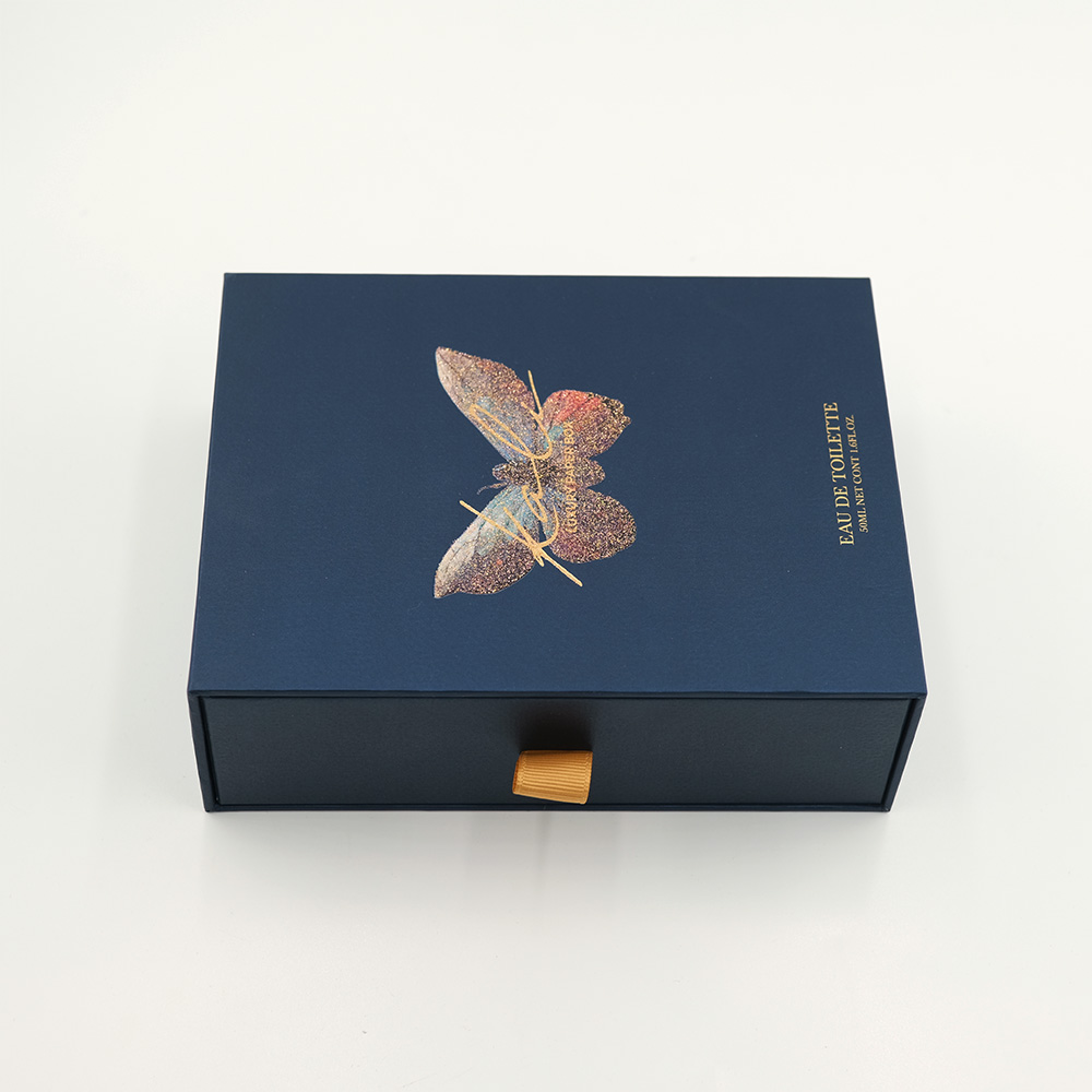 Holidaypacfactory butterfly slide out perfume packaging structure detail