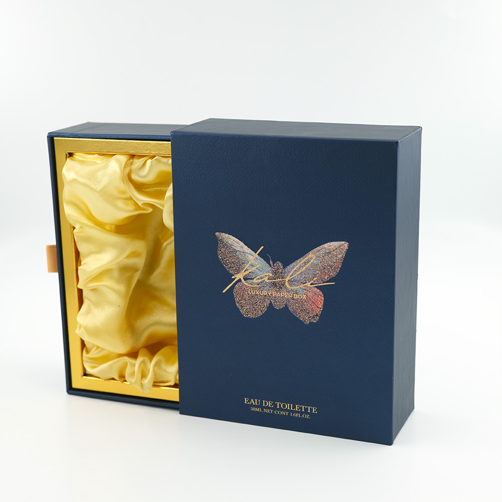 Holidaypacfactory butterfly slide out perfume packaging display view