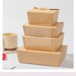 Holidaypacfactory kraft paper food containers for salad noodle rice takeaway full canvas product image 2