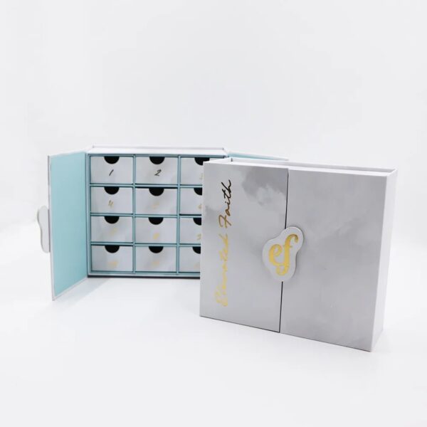 Holidaypacfactory 12 day cosmetics drawer advent calendar box full canvas product image 3