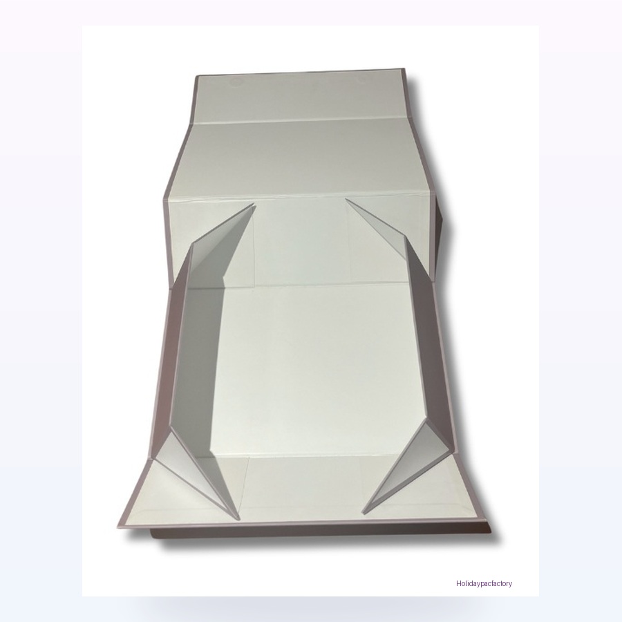 Holidaypacfactory gray magnetic folding paper gift box product photo 2