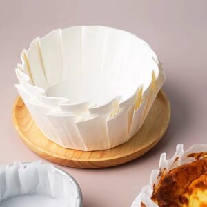 white Basque cake parchment paper liner Holidaypacfactory