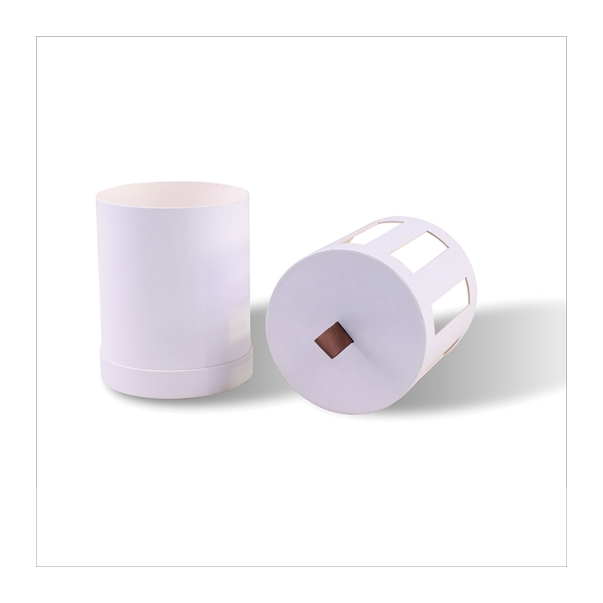 custom window paper tube packaging with lid and inner cavity Holidaypacfactory