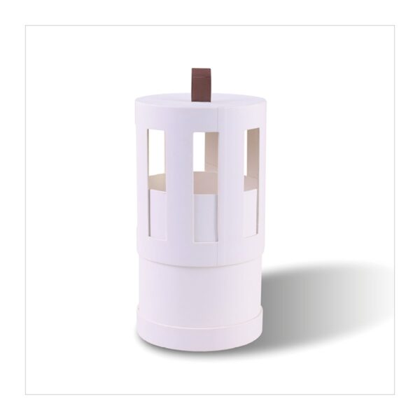 custom window paper tube packaging standing display with handle Holidaypacfactory