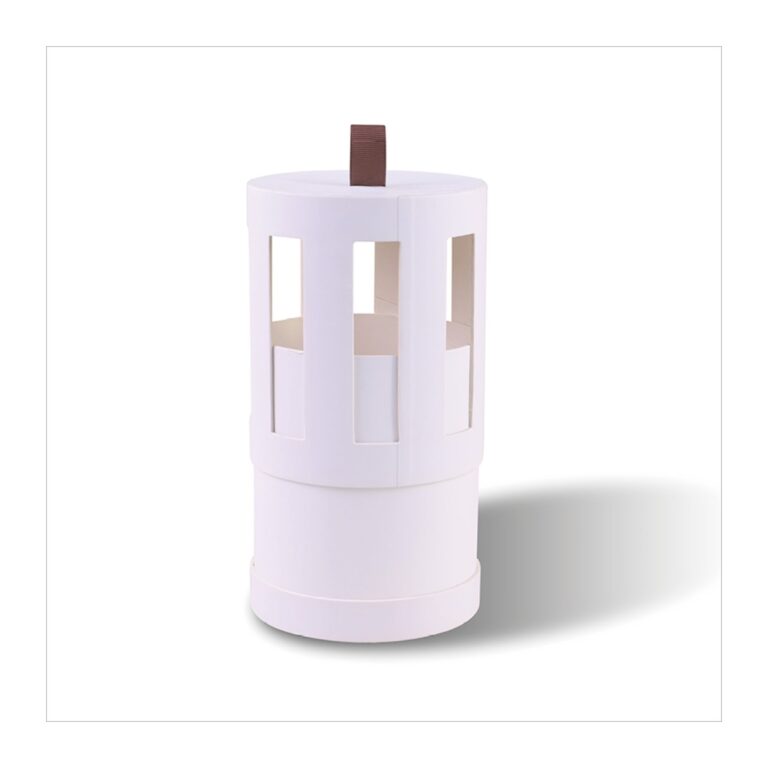 custom window paper tube packaging standing display with handle Holidaypacfactory