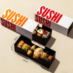 custom logo biodegradable sushi burger food packaging drawer box Holidaypacfactory