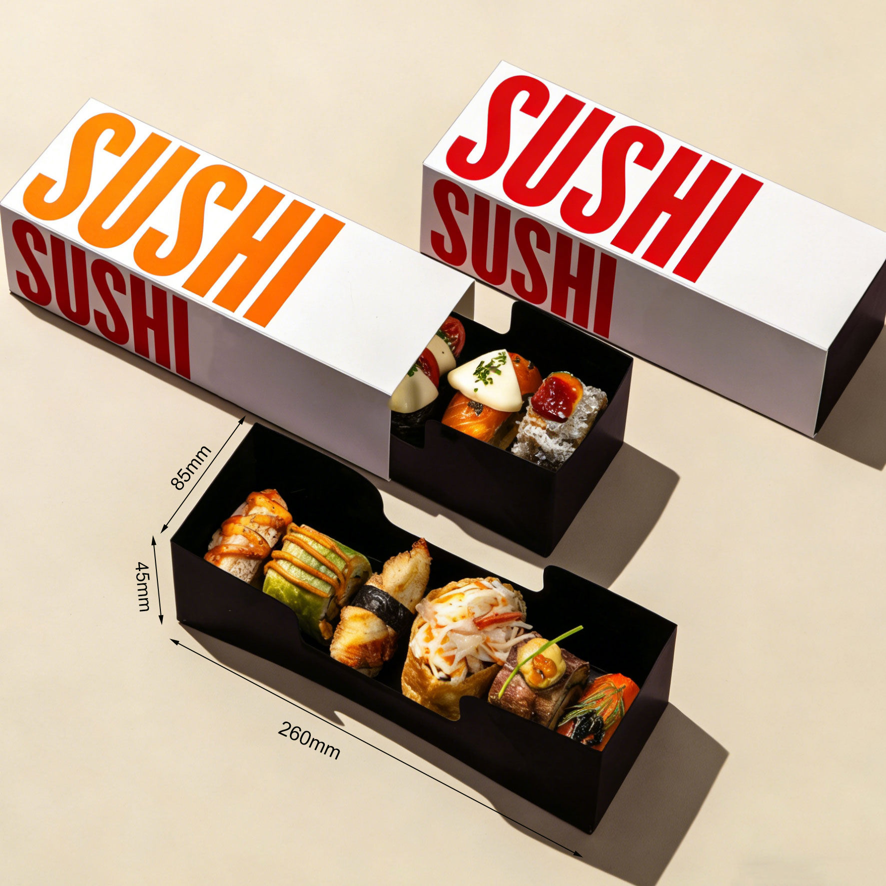 Custom Logo Biodegradable Sushi Burger Food Packaging Drawer Box | Holidaypacfactory related product image Holidaypacfactory
