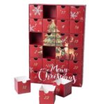 custom 24 day Christmas countdown empty advent calendar drawer box Holidaypacfactory
