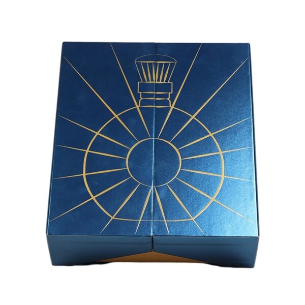 printed wine packaging folding box closed and open presentation Holidaypacfactory