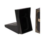 black and gold men's perfume packaging box close view Holidaypacfactory