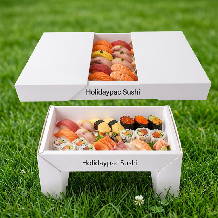 custom disposable paper flip sushi box Holidaypacfactory