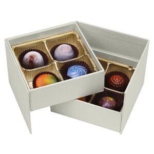 white multi layer chocolate gift box with drawer inserts Holidaypacfactory