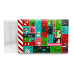 Christmas dog treat advent calendar box with clear tray insert Holidaypacfactory