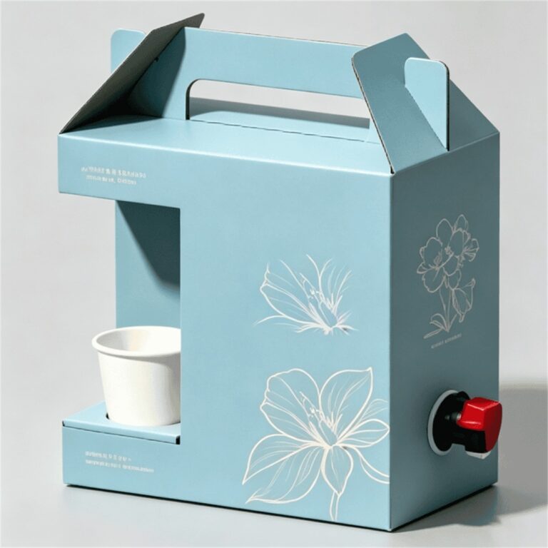 custom portable coffee carton box container cold brew beverage service Holidaypacfactory
