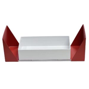 custom luxury red double door foldable display gift box open front view Holidaypacfactory