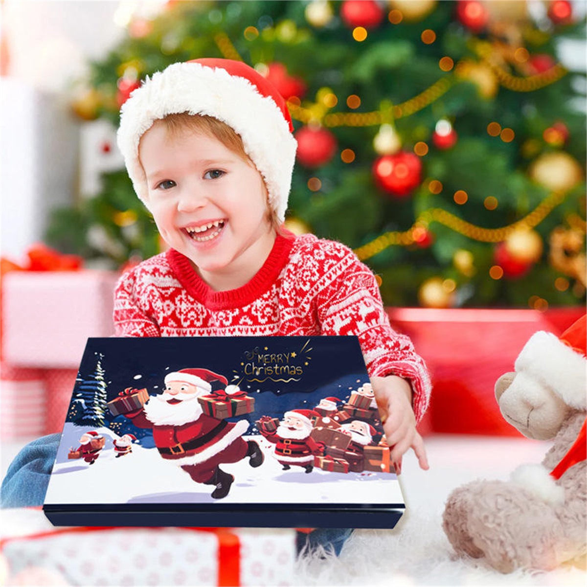 Christmas advent calendar gift box lifestyle display Holidaypacfactory