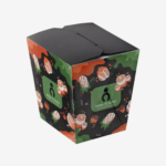 tall custom sushi paper food box with printed panels Holidaypacfactory