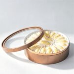 round paper food container with clear lid and dividers Holidaypacfactory