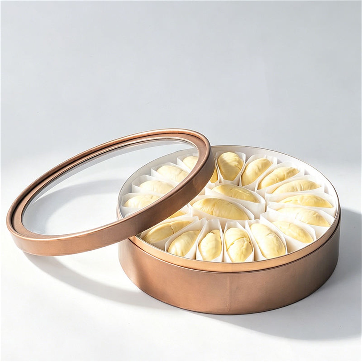 round paper food container with clear lid and dividers Holidaypacfactory