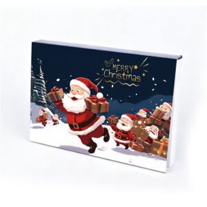closed blue Christmas countdown advent calendar gift box Holidaypacfactory