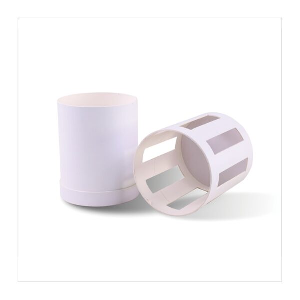 custom window paper tube packaging with open side and window cutouts Holidaypacfactory