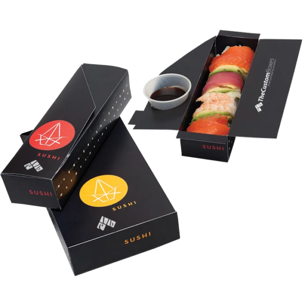 premium black sushi box packaging Holidaypacfactory