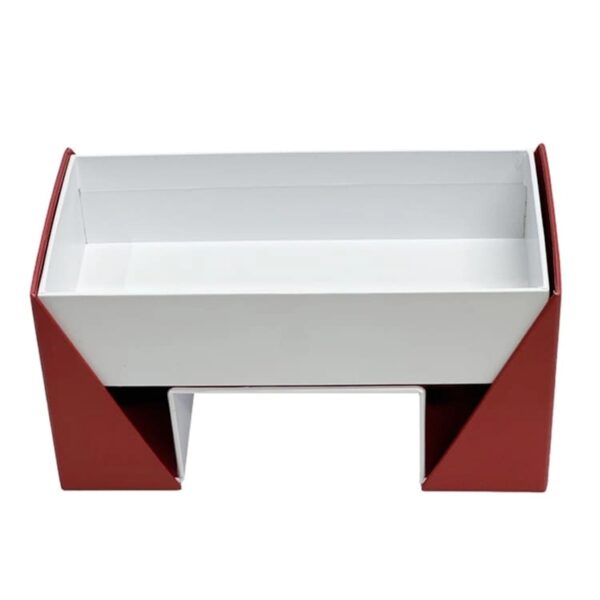 custom luxury red double door foldable display gift box front display view Holidaypacfactory