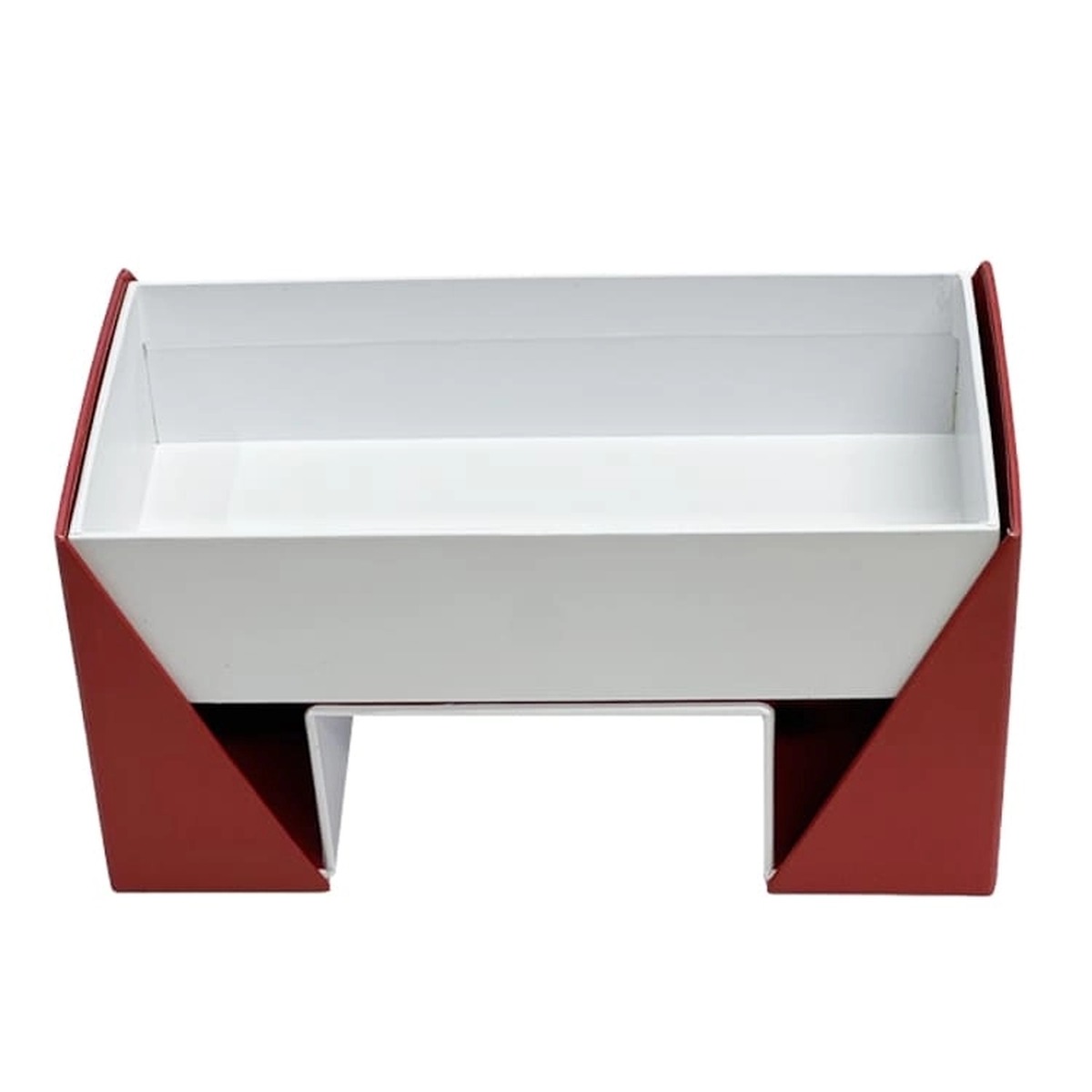 custom luxury red double door foldable display gift box front display view Holidaypacfactory