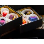 multi layer chocolate bonbon gift box with gold interior Holidaypacfactory