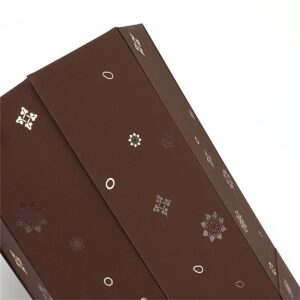 opened brown octagonal folding perfume paper box showing layered panels Holidaypacfactory