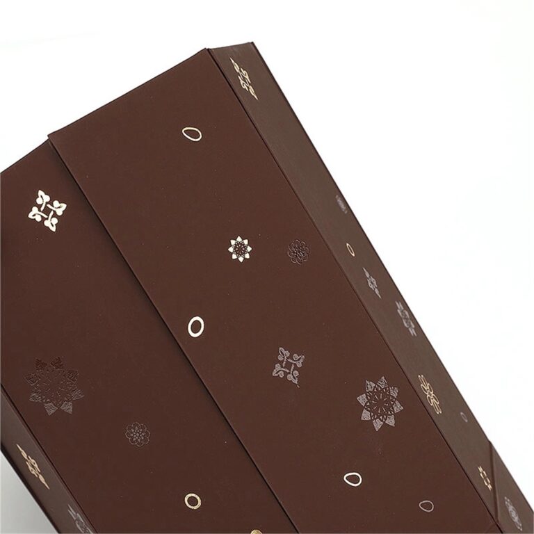 creative brown folding perfume packaging paper box with octagonal floral design Holidaypacfactory