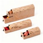 kraft color biscuit macaron drawer box packaging with gold artwork Holidaypacfactory
