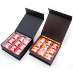 custom candy chocolate gift box with gold and pink trays Holidaypacfactory