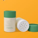 custom green shaker tube packaging with perforated cap Holidaypacfactory