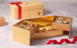 custom jewel chocolate gift box gold two-tier drawer packaging Holidaypacfactory