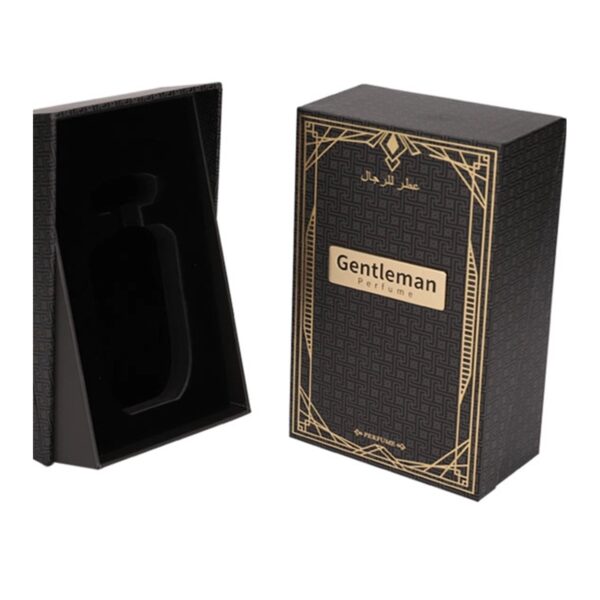 luxury fragrance box crop showing gold frame and structured insert Holidaypacfactory
